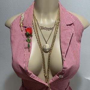 ORIGINAL BY ROBERT RARE LIFE LIKE RED ENAMEL SINGLE ROSE PIN BROOCH VINTAGE 4D